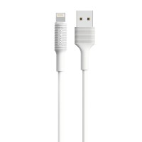  USB kabelis Borofone BX1 Lightning 1.0m white 